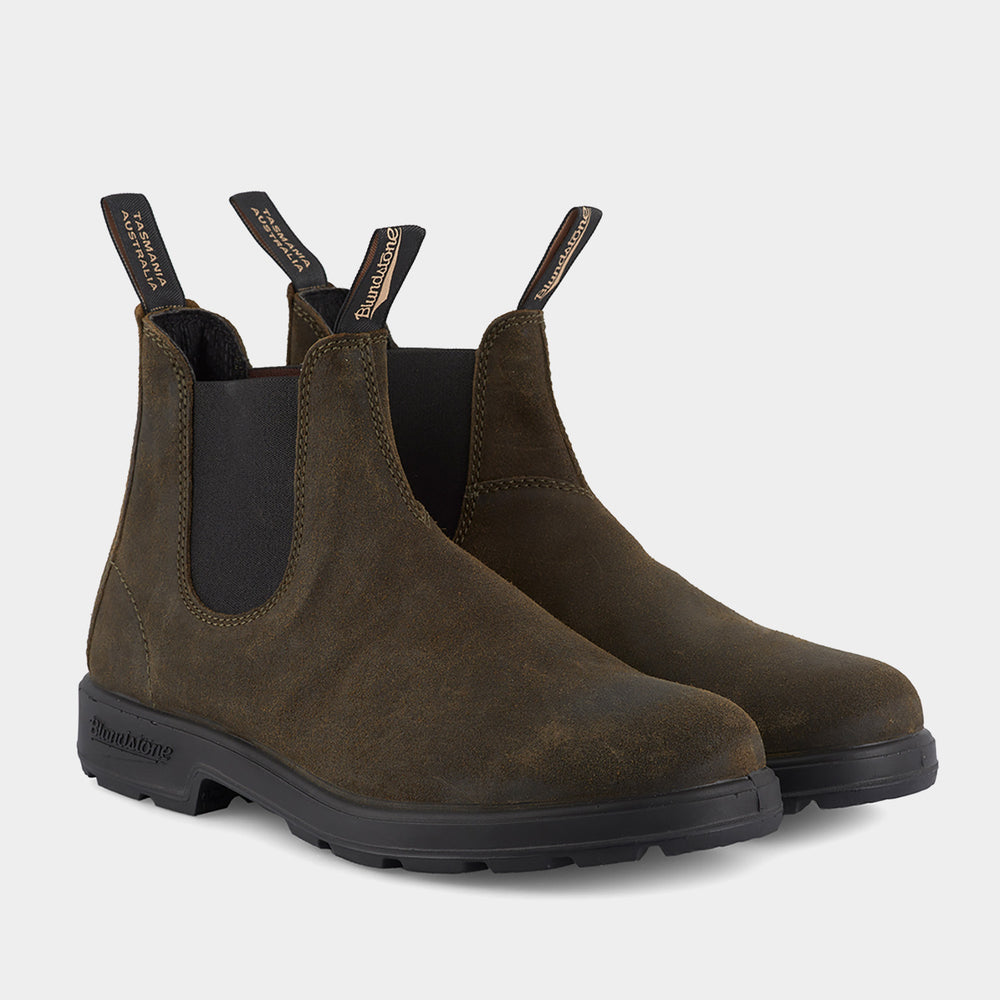 
                  
                    Blundstone Suede Chelsea Boot In Olive
                  
                