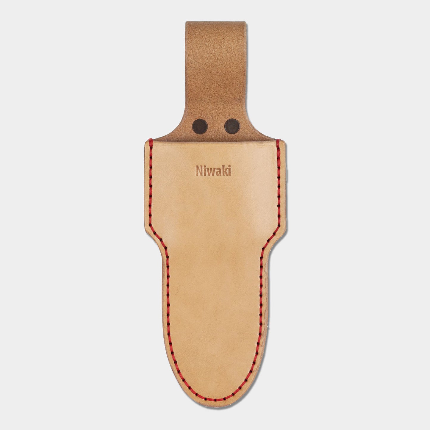 Single leather holster for secateurs and snips by Niwaki