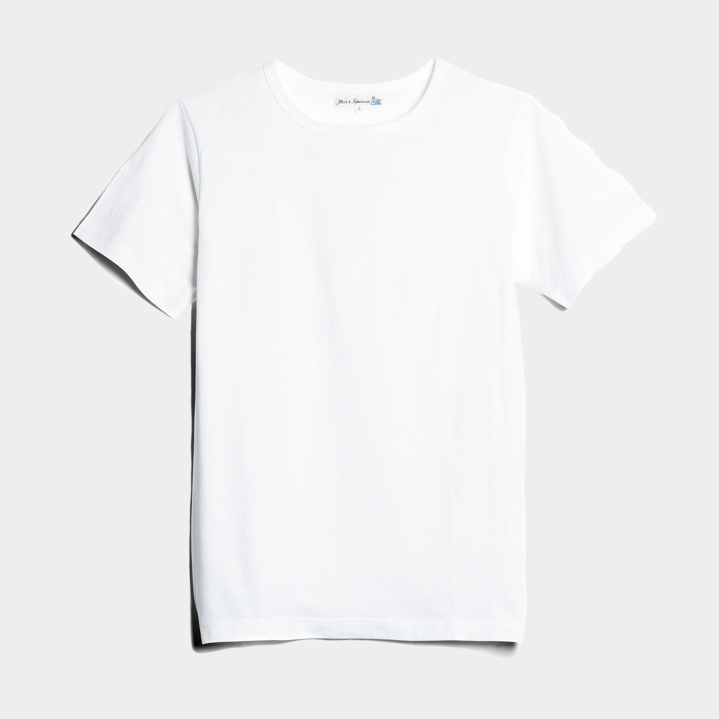 Merz b. Schwanen 1950's Crew Neck T-shirt - White - Wood & Meadow